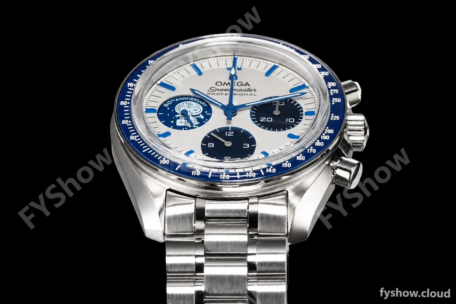 Omega - Speedmaster "Silver Snoopy Award" 50th Anniversary 42mm SS/NY Wht/Blue OSF V2 Cal.3861 - Image 10