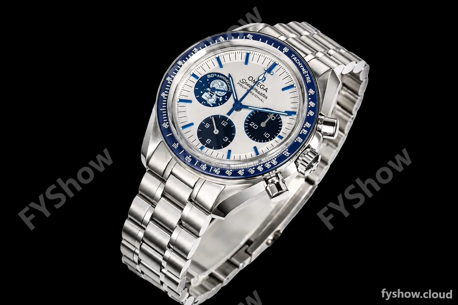 Omega - Speedmaster "Silver Snoopy Award" 50th Anniversary 42mm SS/NY Wht/Blue OSF V2 Cal.3861 - Image 14