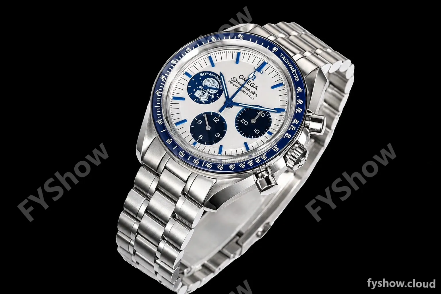 Omega - Speedmaster "Silver Snoopy Award" 50th Anniversary 42mm SS/NY Wht/Blue OSF V2 Cal.3861 - Image 13