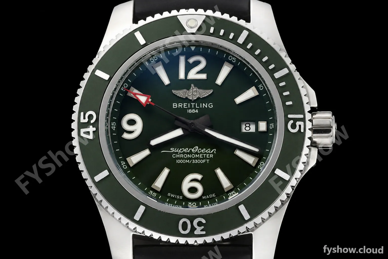 Breitling - Superocean 44mm Red SS/SS Green BLSF A2824 - Image 31