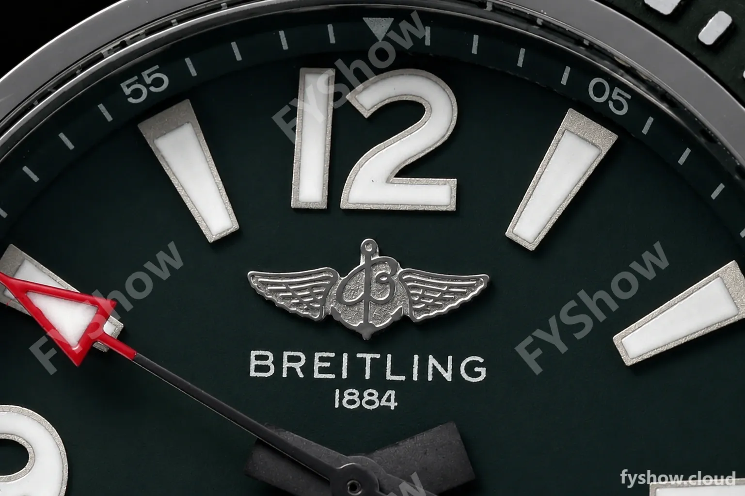 Breitling - Superocean 44mm Red SS/SS Green BLSF A2824 - Image 5