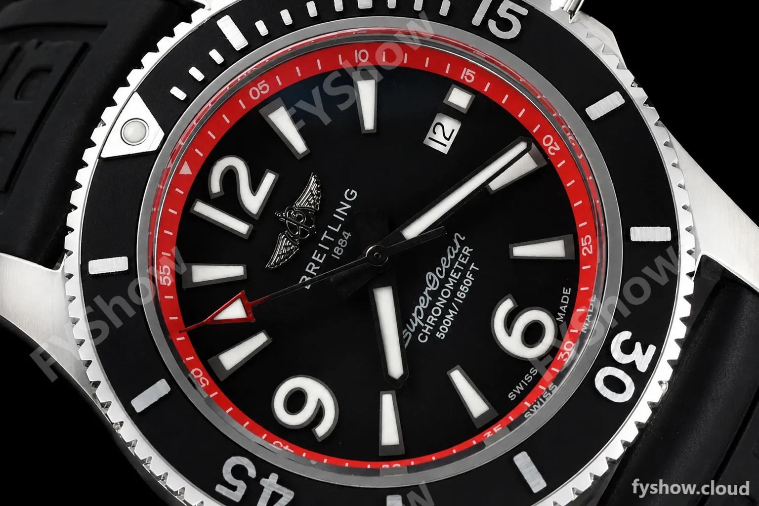 Breitling - Superocean 44mm SS/RU Black/Red BLSF A2824 - Image 3