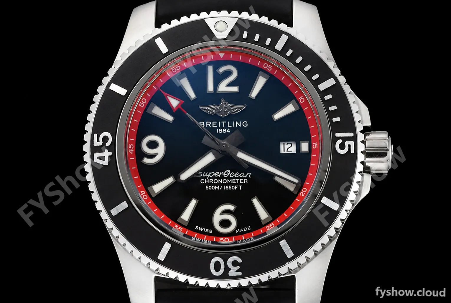Breitling - Superocean 44mm SS/RU Black/Red BLSF A2824 - Image 30