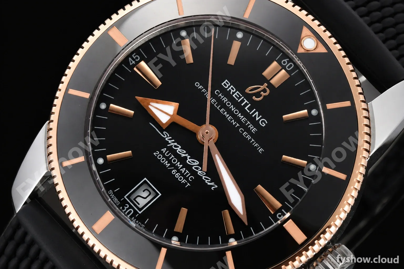 Breitling - Superocean Heritage B20 Automatic 42mm RG/SS/RU Black BLSF A2824 - Image 3