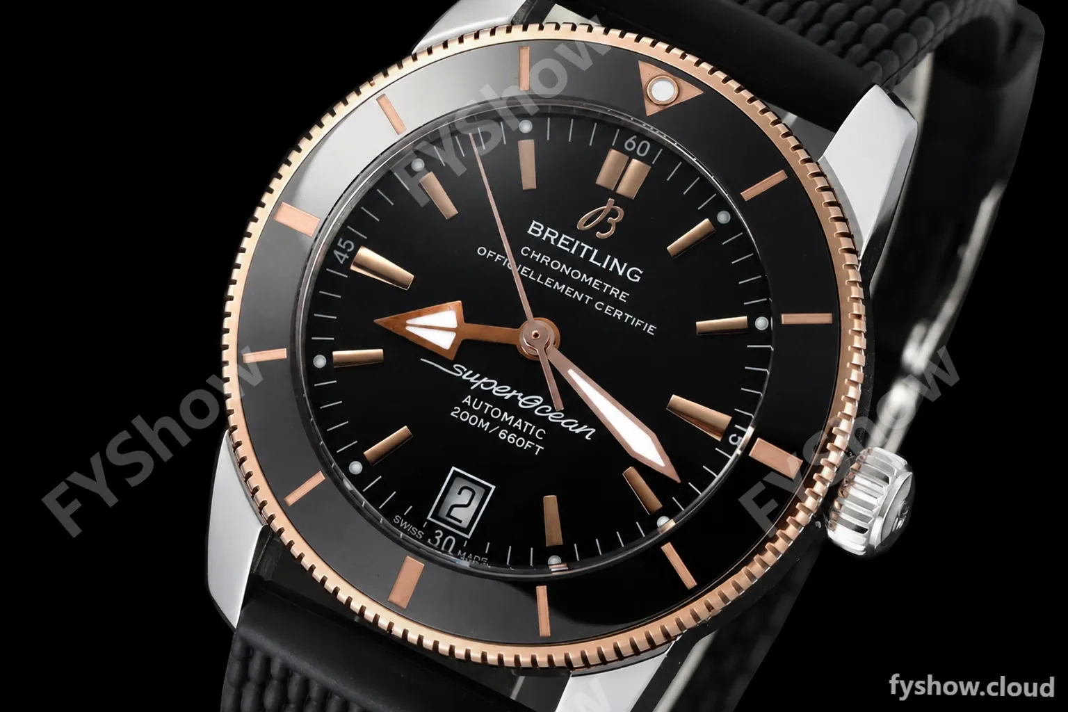 Breitling - Superocean Heritage B20 Automatic 42mm RG/SS/RU Black BLSF A2824 - Image 5