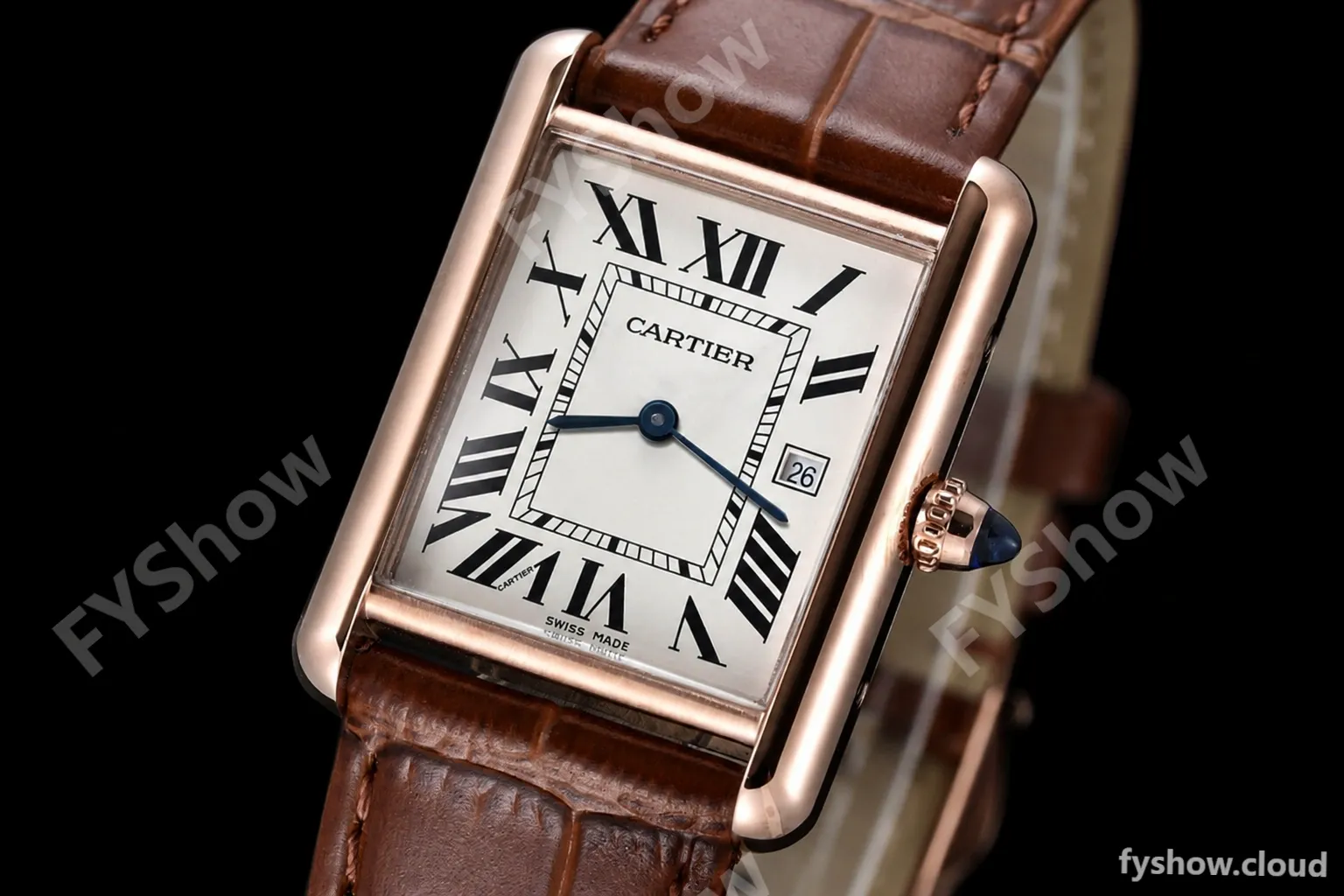 Cartier - Cartier Tank Louis Cartier Large Size RG/LE Silver AF Swiss Qtz - Image 3