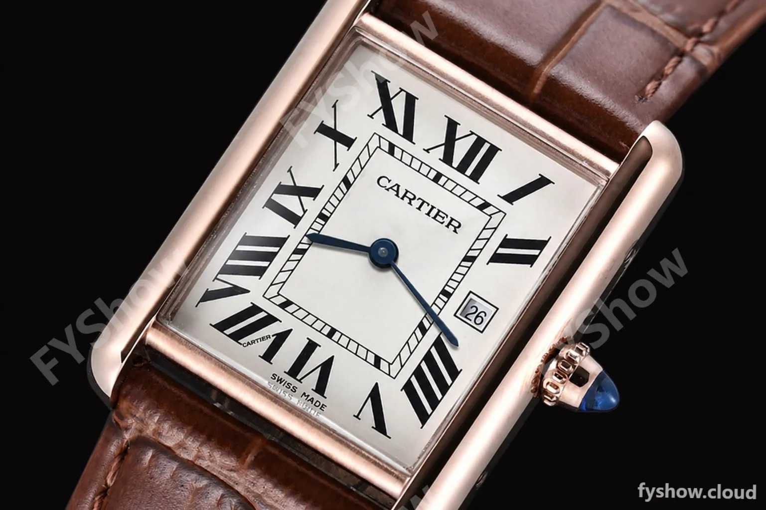 Cartier - Cartier Tank Louis Cartier Large Size RG/LE Silver AF Swiss Qtz - Image 5