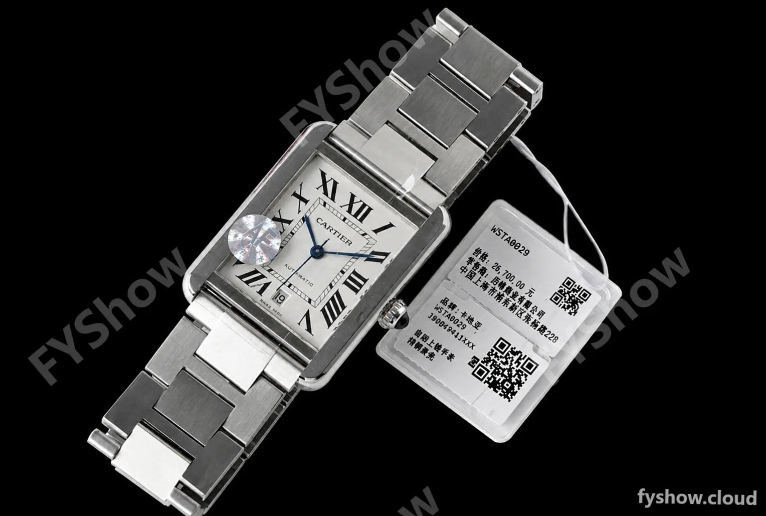 Cartier - Cartier Tank Solo XL Automatic SS/SS White AF A2892 - Image 9