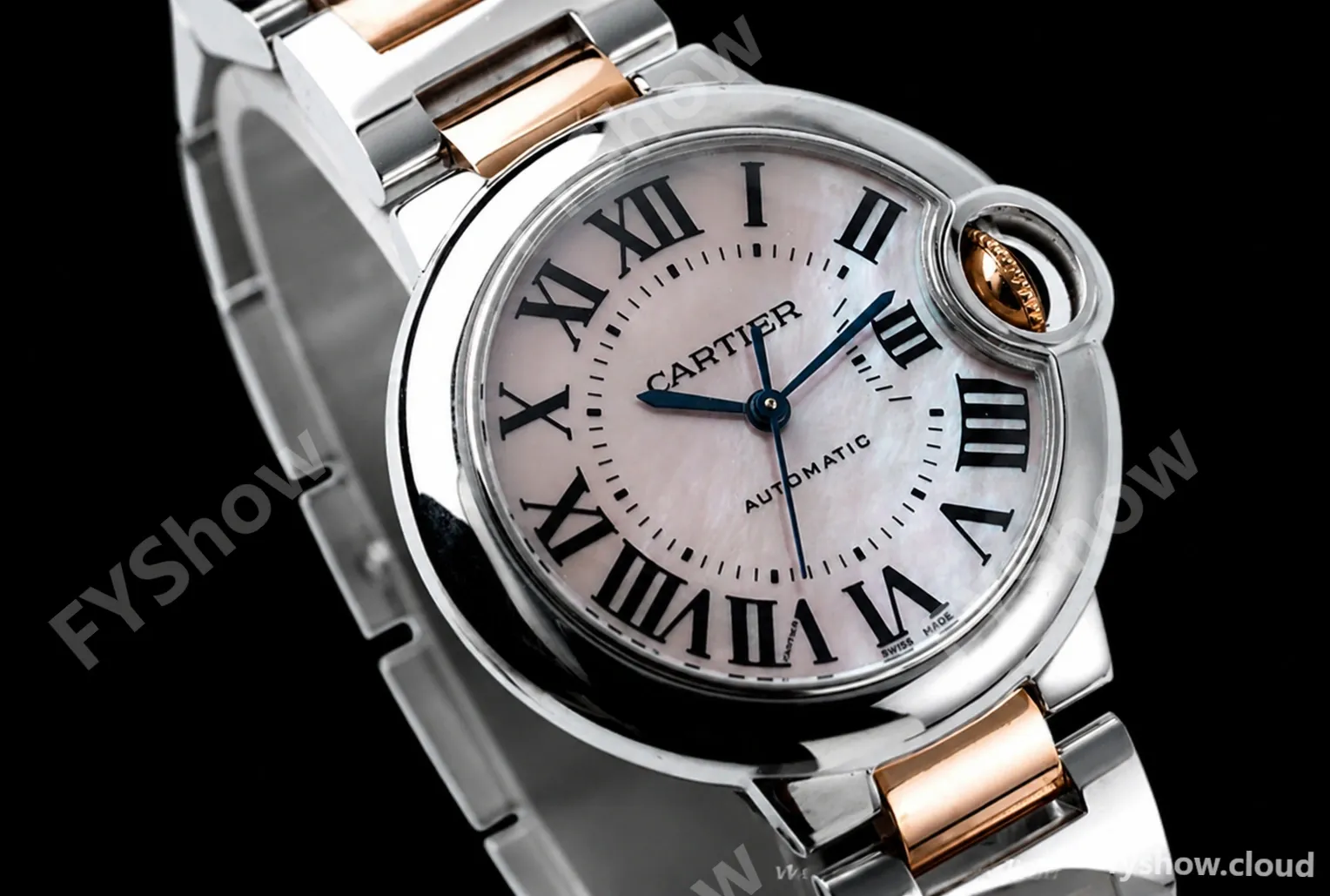 Cartier - Ballon Bleu De Cartier 33mm Automatic SS/RG Pink Mop AF NH05 - Image 9