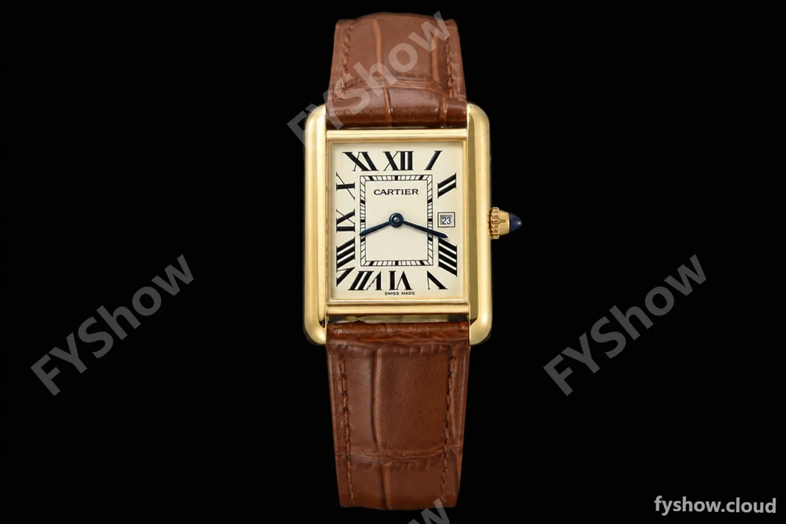 Cartier - Tank Louis Large 25.5mm YG/LE Silver AF Swiss Qtz