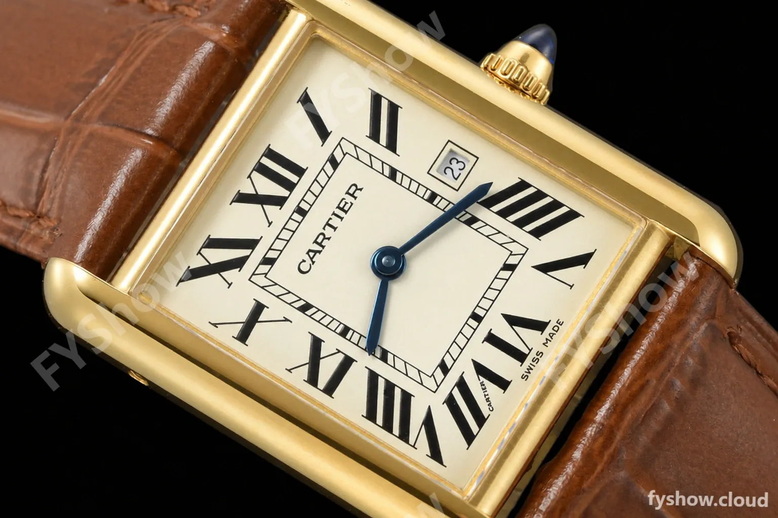 Cartier - Tank Louis Large 25.5mm YG/LE Silver AF Swiss Qtz - Image 5
