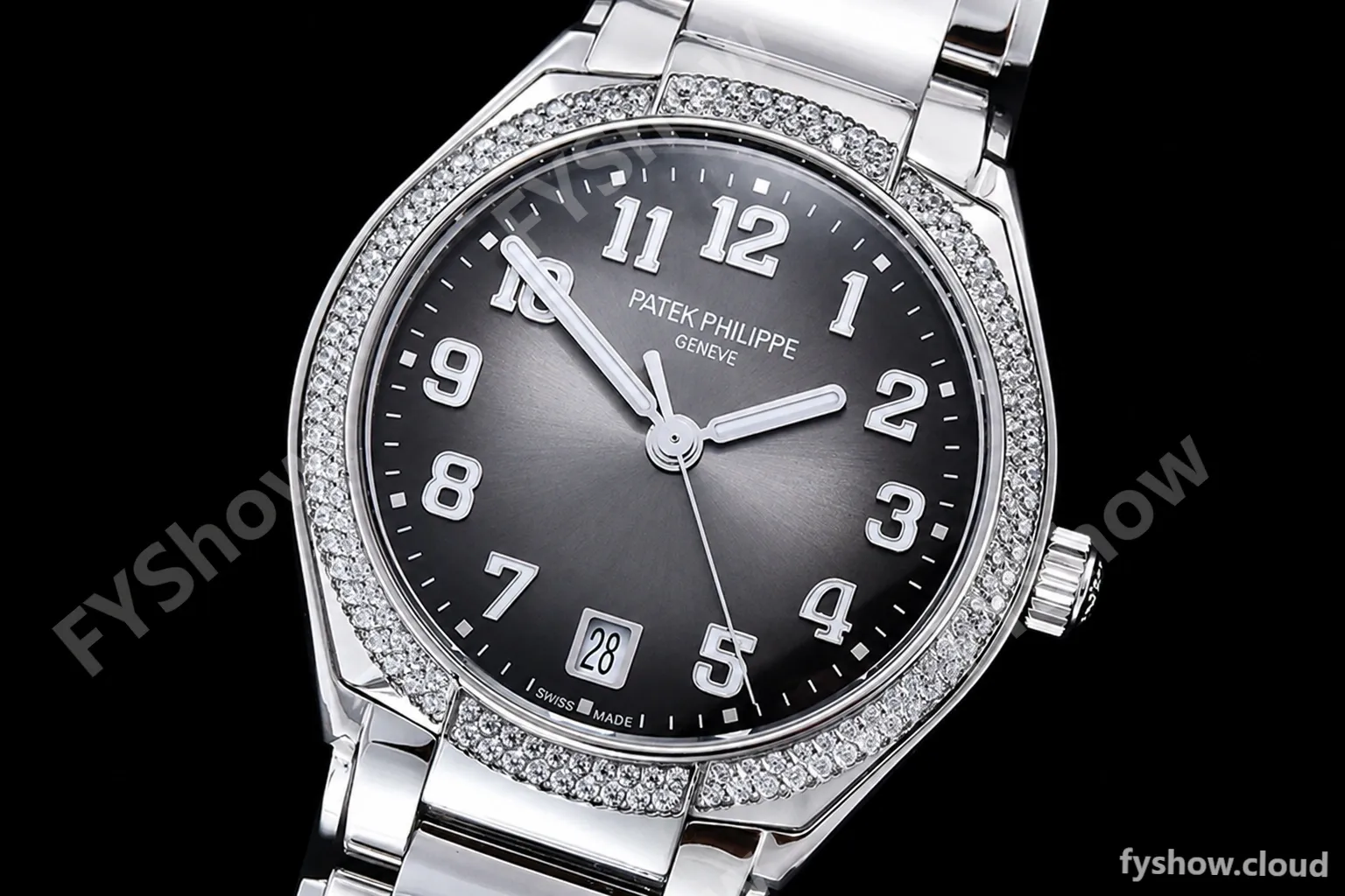 Patek Philippe - Twenty-4 Ladies Dia SS/SS Grey/Num PPF A324 - Image 4