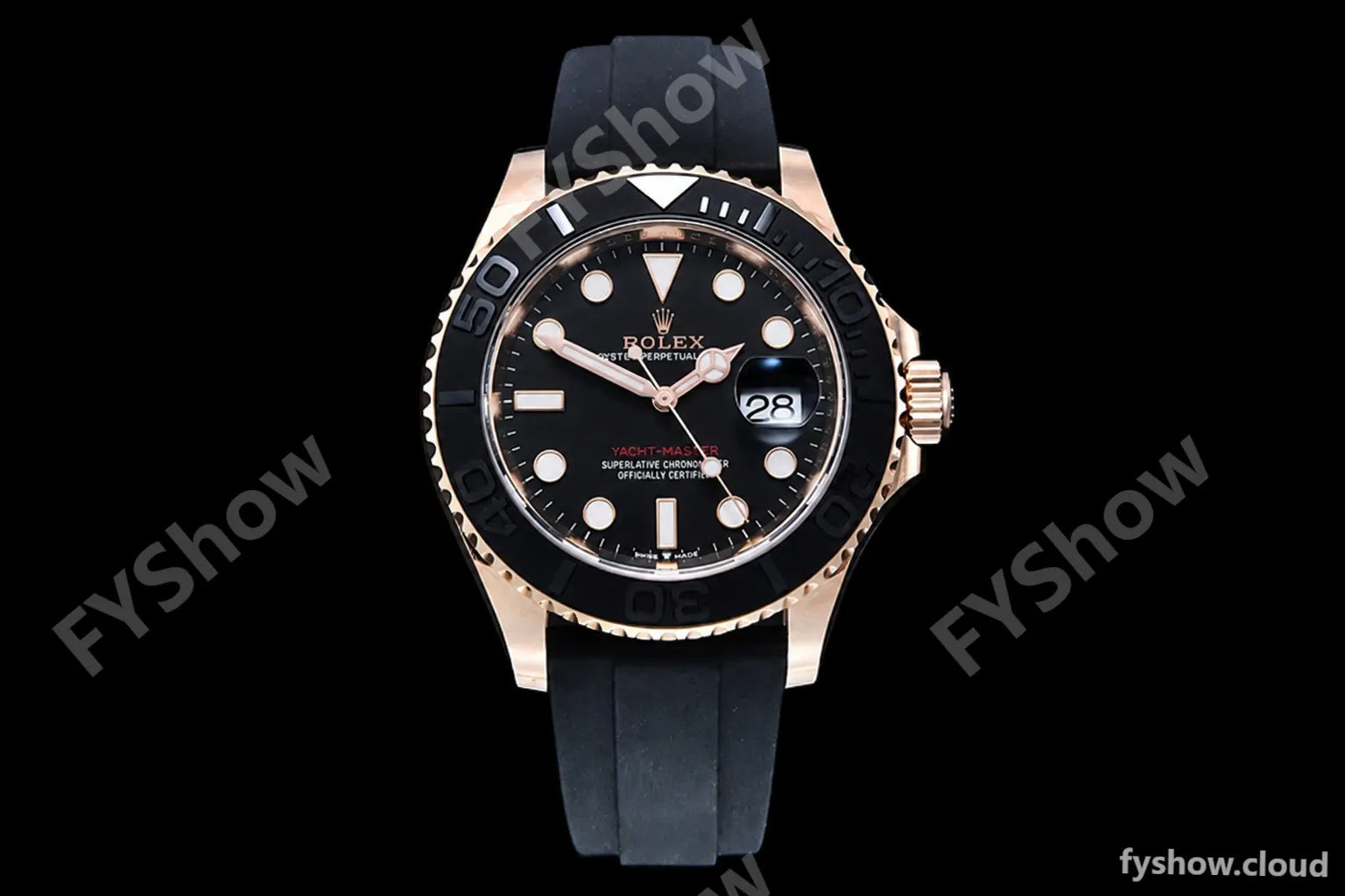 Rolex - YachtMaster 126655 40mm RG/RU Blk ARF VR3235