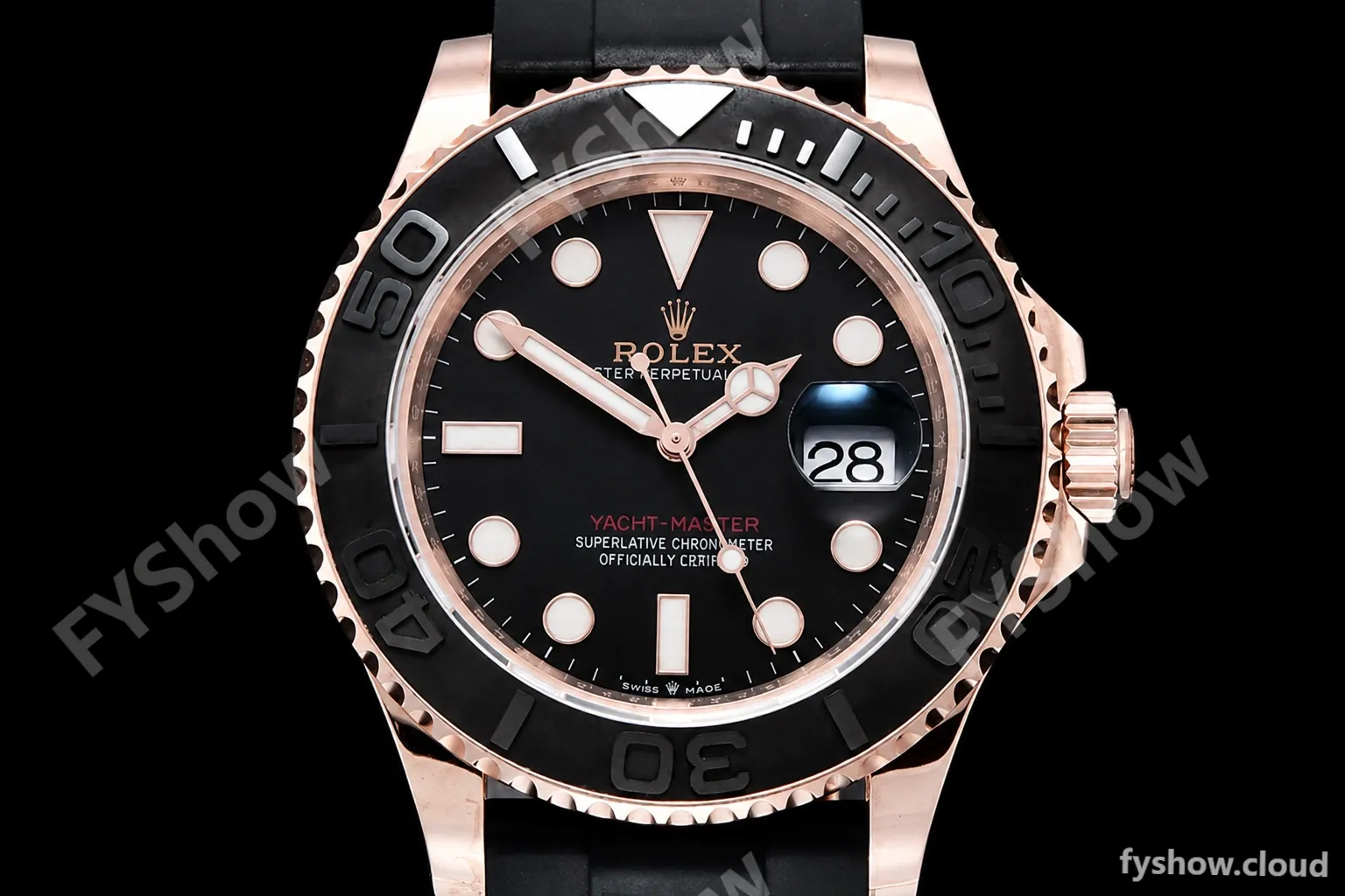 Rolex - YachtMaster 126655 40mm 904 Wrp RG/RU Blk KF VR3235 - Image 2