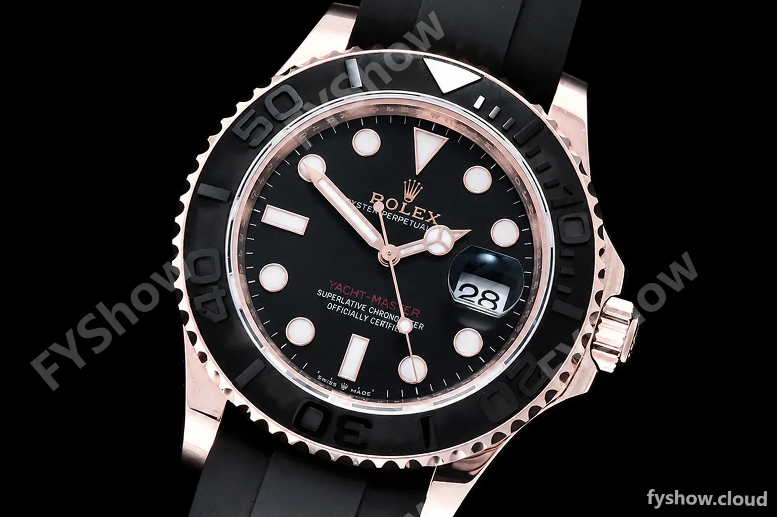 Rolex - YachtMaster 126655 40mm 904 Wrp RG/RU Blk KF VR3235 - Image 4