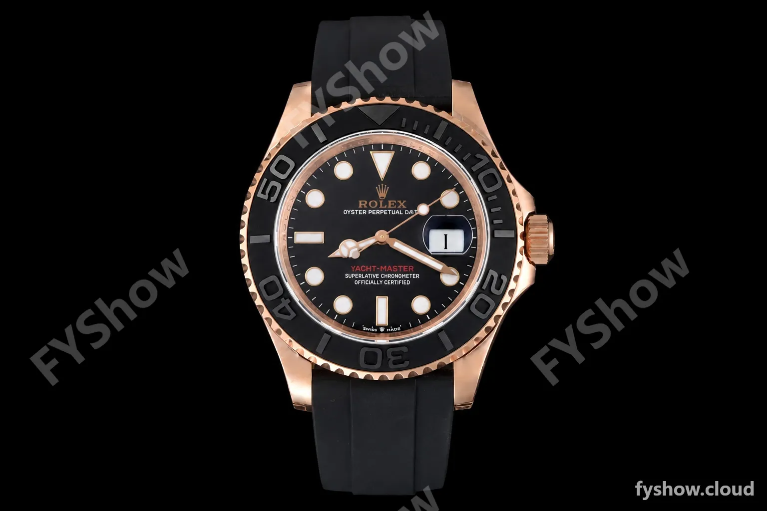 Rolex - YachtMaster 126655 40mm RG/RU Black VSF VS3235