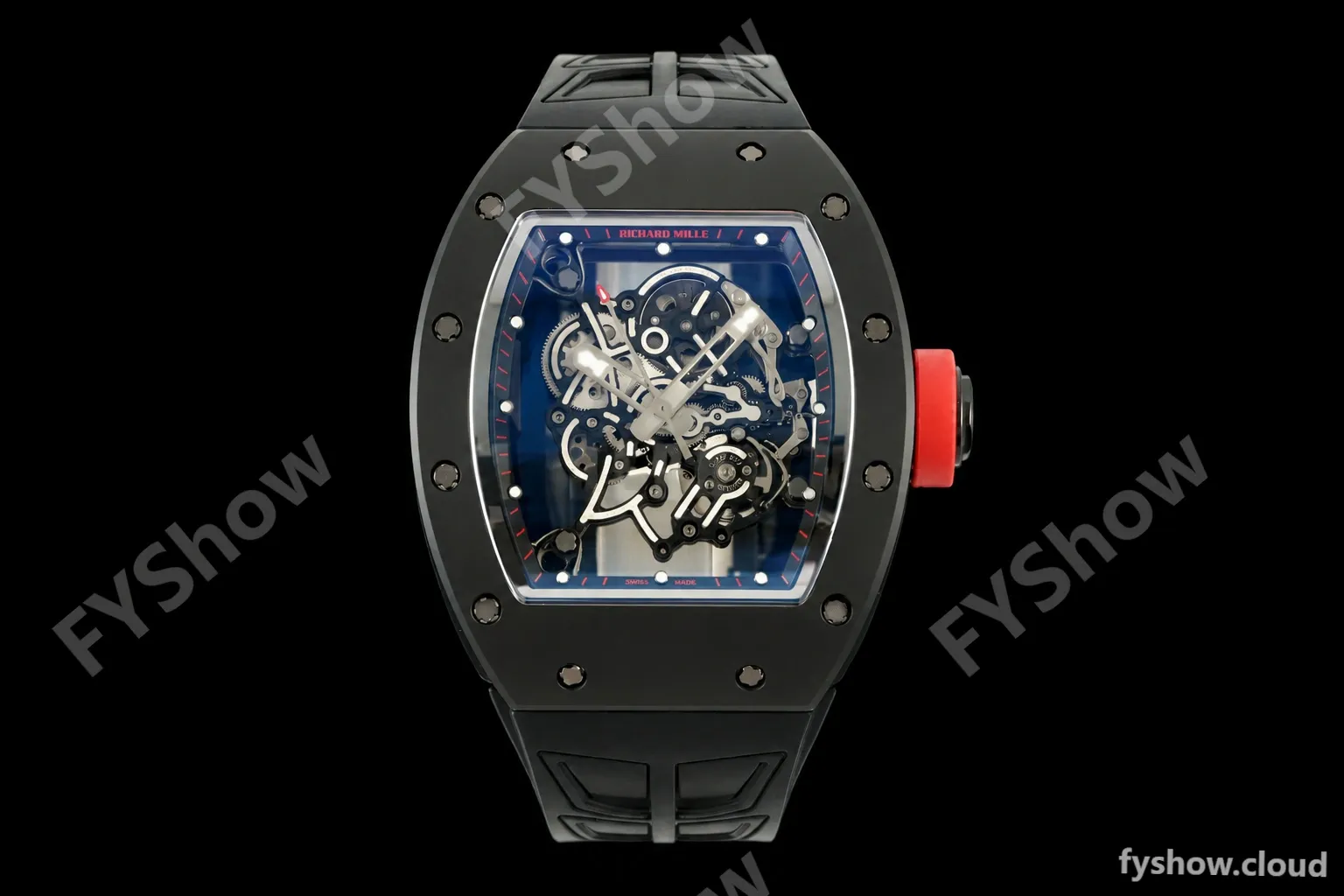 Richard Mille - RM055 Bubba Watson Black CER/RU Black/Red Rehaut Skeleton ZF V3 RMUL2