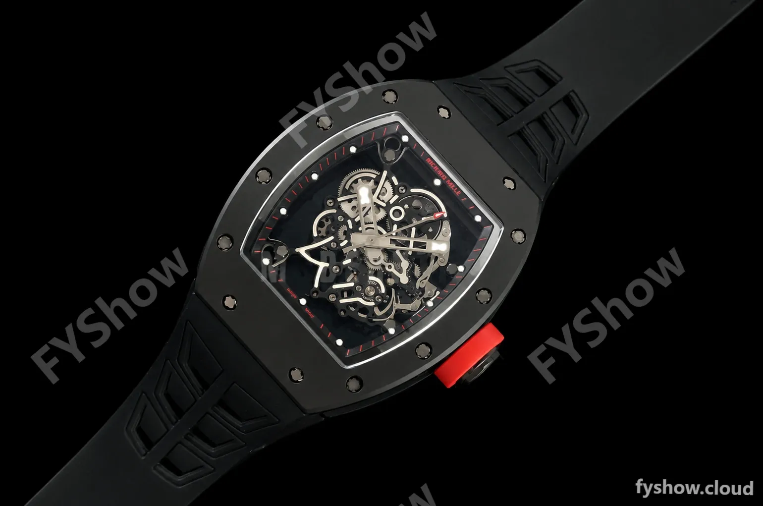 Richard Mille - RM055 Bubba Watson Black CER/RU Black/Red Rehaut Skeleton ZF V3 RMUL2 - Image 6