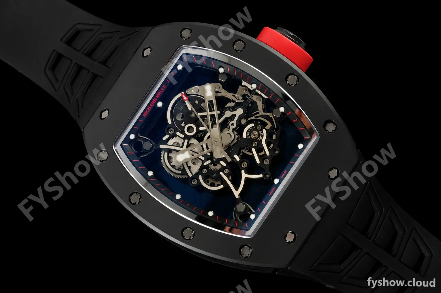 Richard Mille - RM055 Bubba Watson Black CER/RU Black/Red Rehaut Skeleton ZF V3 RMUL2 - Image 7