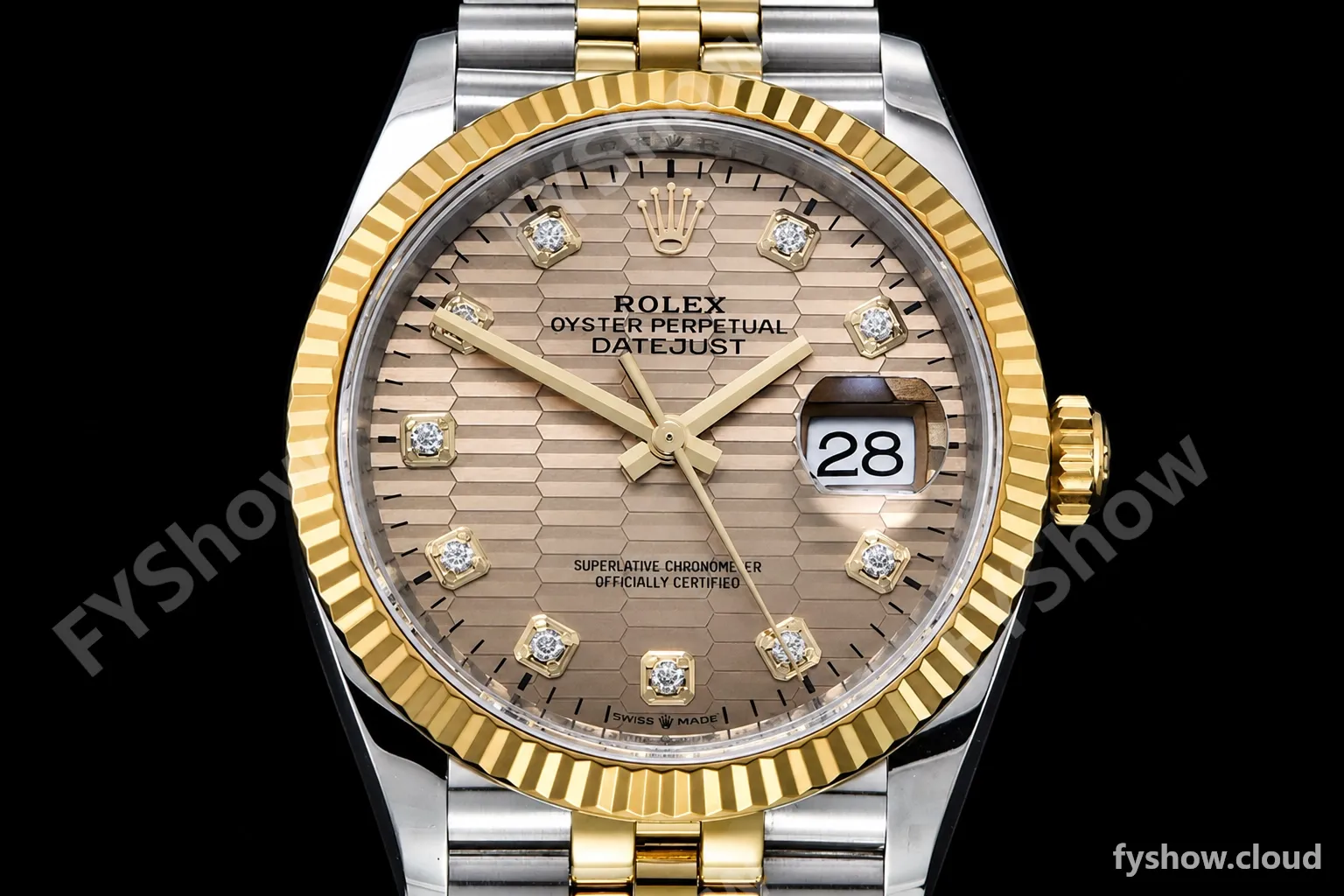 Rolex - DJ 36mm Jub Flt 904L YG/SS P-Gold/Dia VSF VS3235 - Image 2