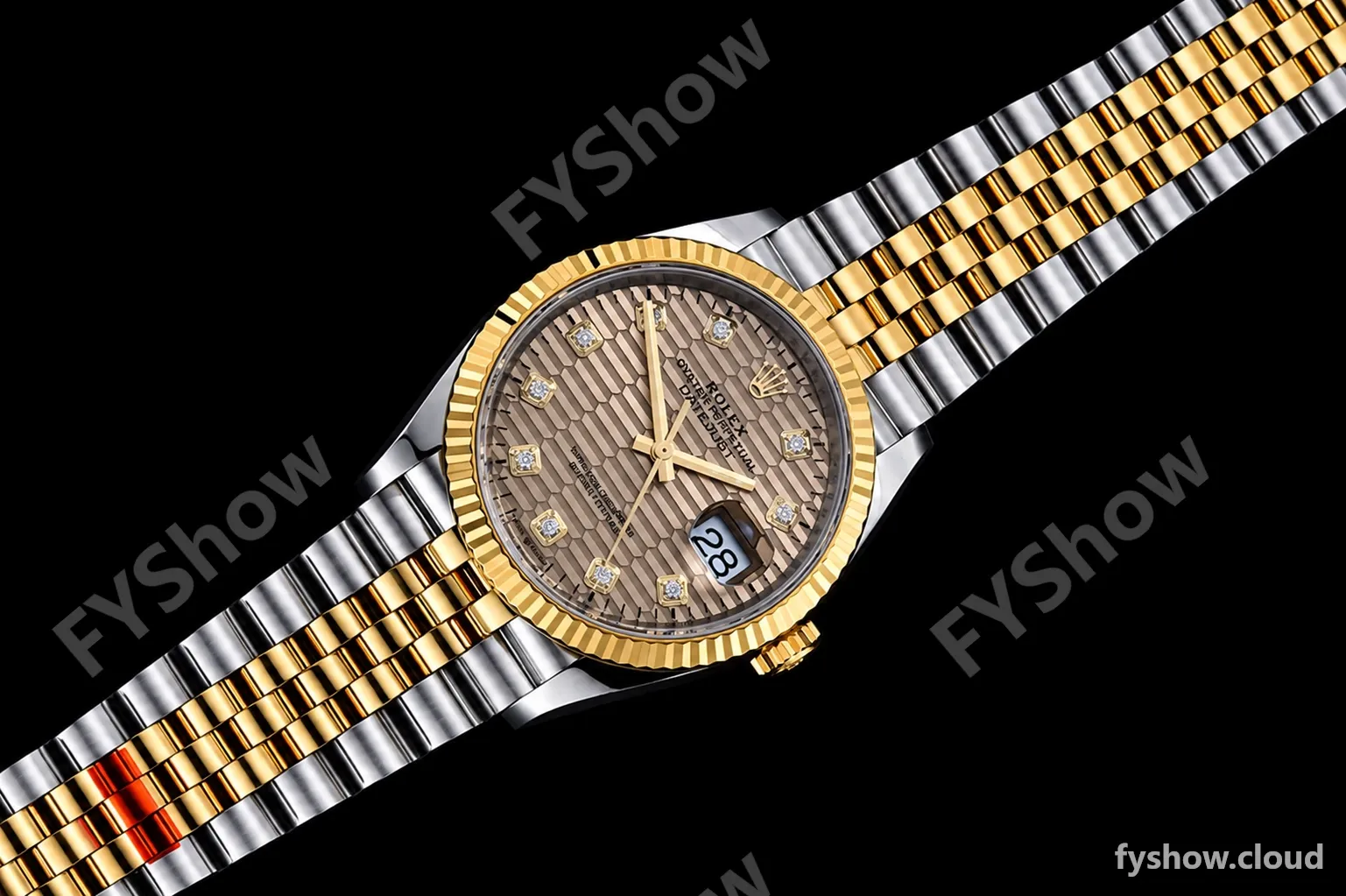 Rolex - DJ 36mm Jub Flt 904L YG/SS P-Gold/Dia VSF VS3235 - Image 3