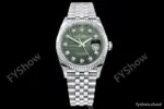 Rolex - DJ 36mm Jub Flt 904L SS/SS P-Green/Dia VSF VS3235