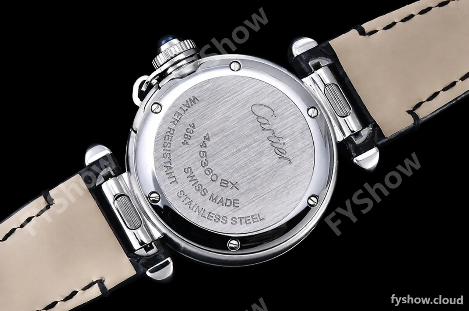 Cartier - Pasha Ladies Blk SS/LE White/Num AF Qtz - Image 17