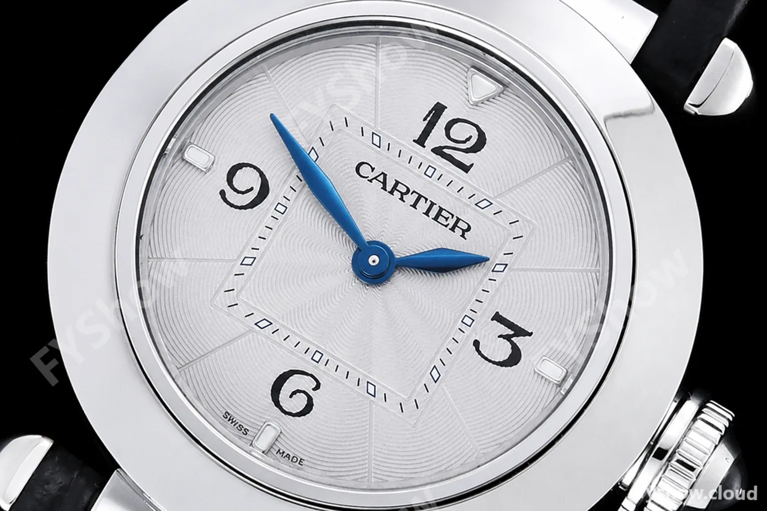 Cartier - Pasha Ladies Blk SS/LE White/Num AF Qtz - Image 5