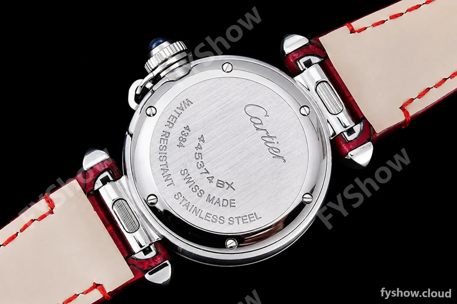 Cartier - Pasha Ladies Red SS/LE White/Num AF Qtz - Image 16