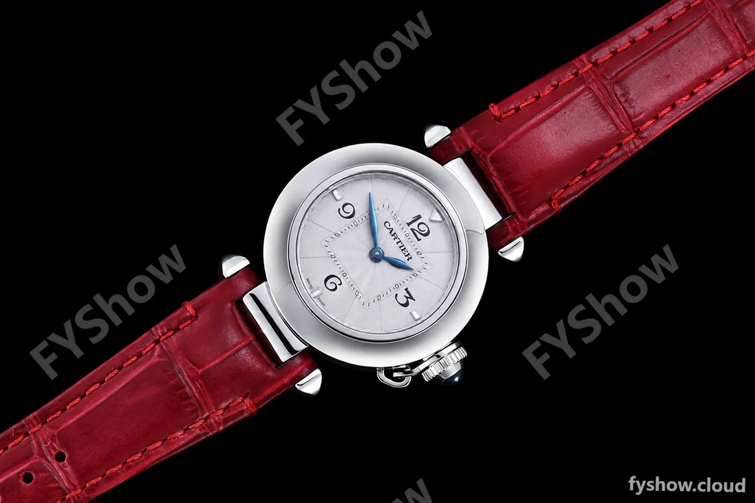 Cartier - Pasha Ladies Red SS/LE White/Num AF Qtz - Image 3