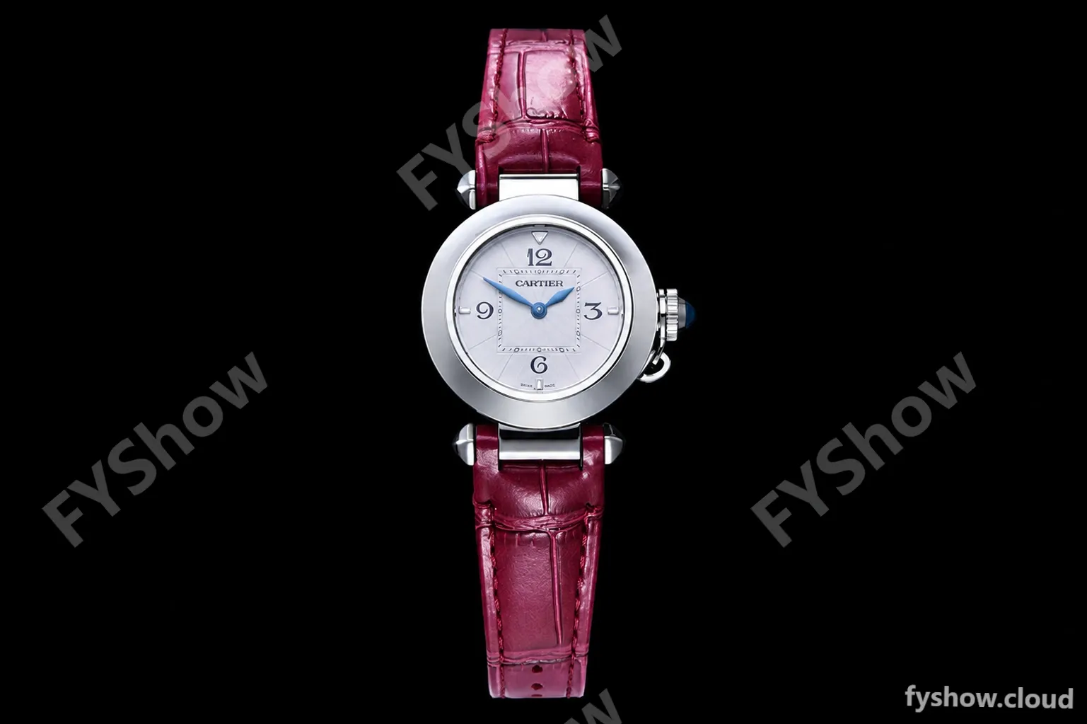 Cartier - Pasha Ladies Pink SS/LE White/Num AF Qtz