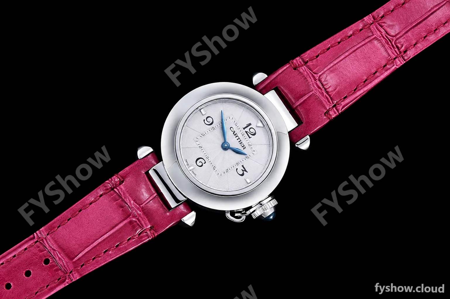 Cartier - Pasha Ladies Pink SS/LE White/Num AF Qtz - Image 3