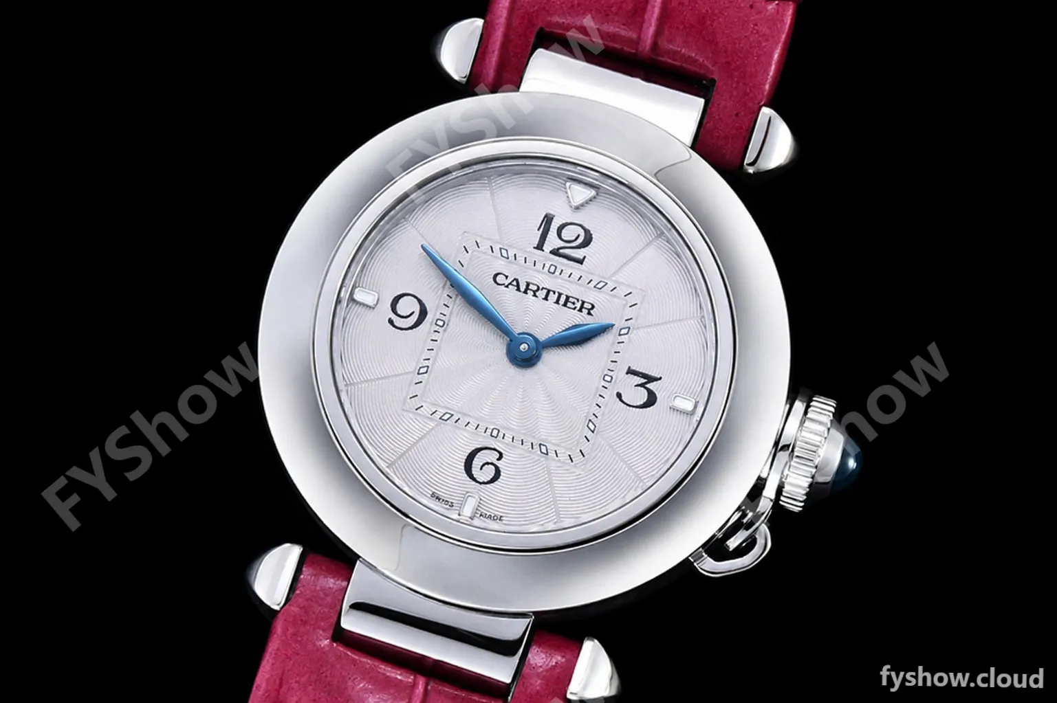 Cartier - Pasha Ladies Pink SS/LE White/Num AF Qtz - Image 4