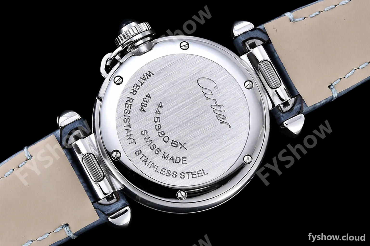 Cartier - Pasha Ladies Blue SS/LE White/Num AF Qtz - Image 16