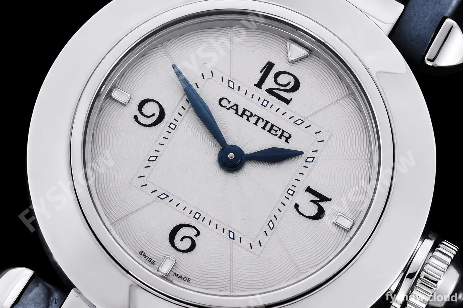 Cartier - Pasha Ladies Blue SS/LE White/Num AF Qtz - Image 5
