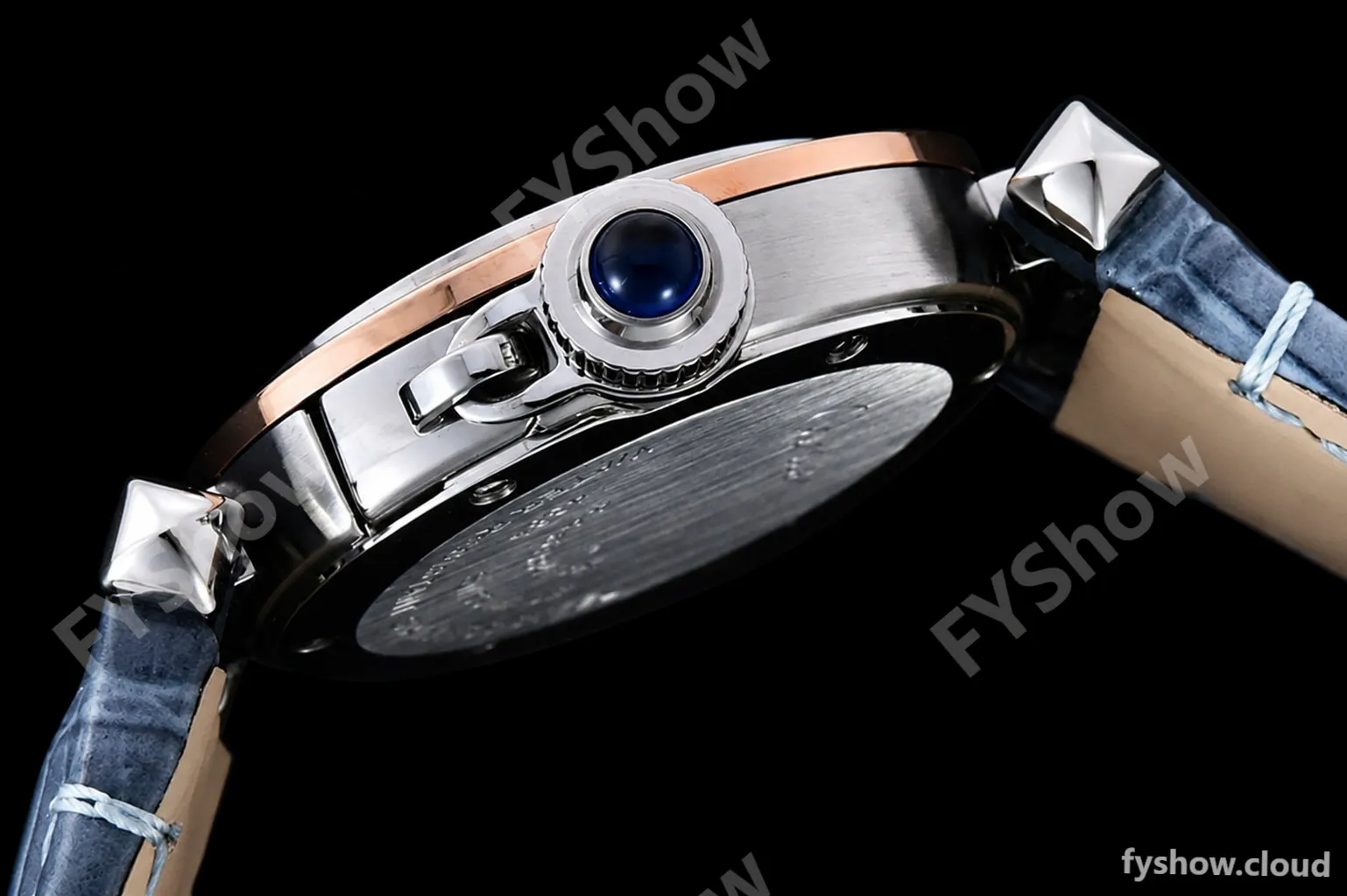 Cartier - Pasha Ladies Blue RG/SS/LE White/Num AF Qtz - Image 11