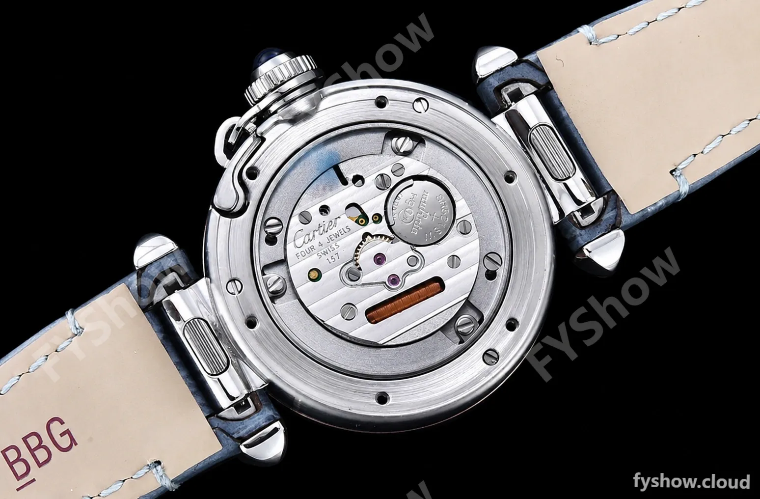 Cartier - Pasha Ladies Blue RG/SS/LE White/Num AF Qtz - Image 15