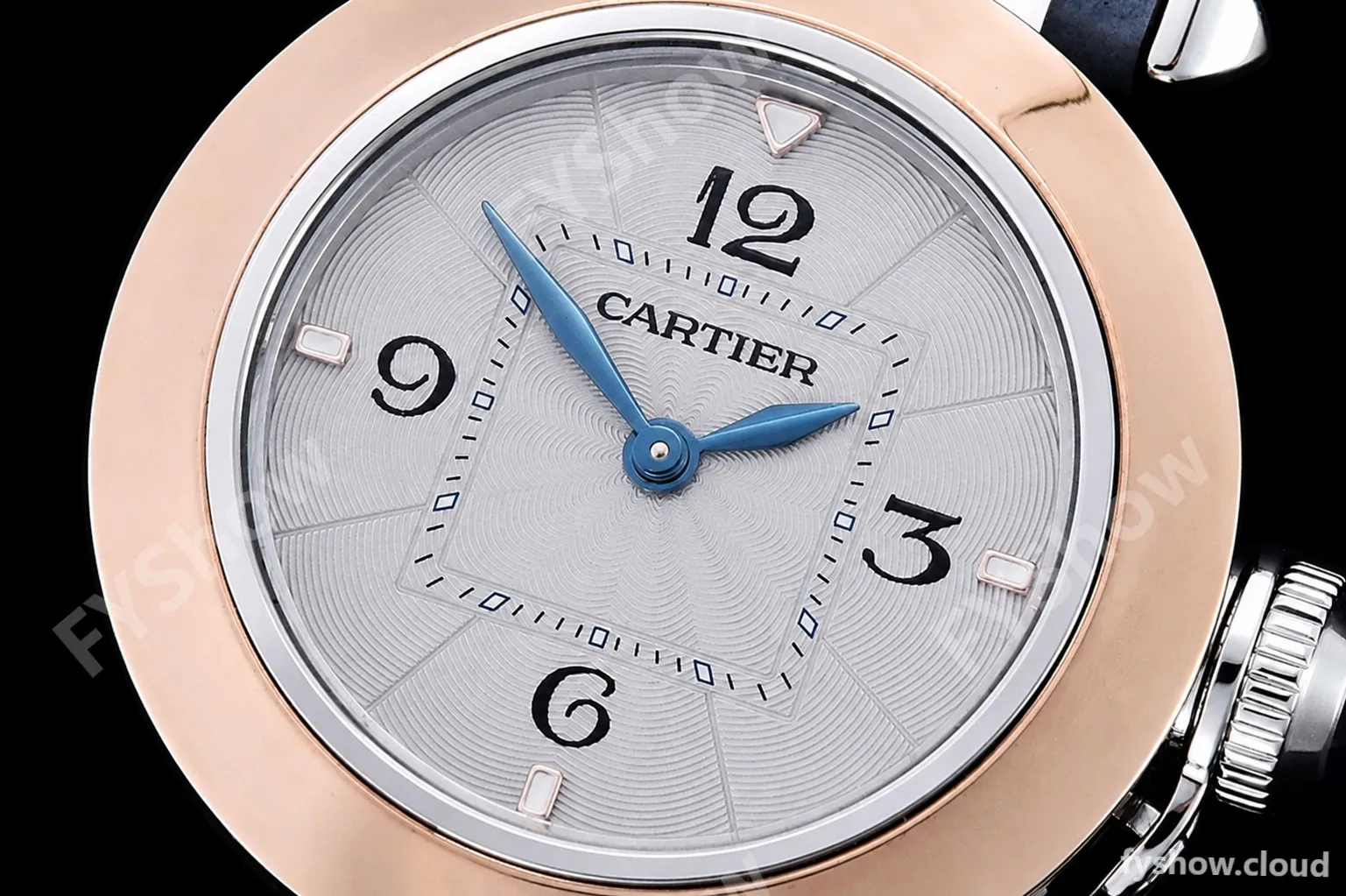 Cartier - Pasha Ladies Blue RG/SS/LE White/Num AF Qtz - Image 5
