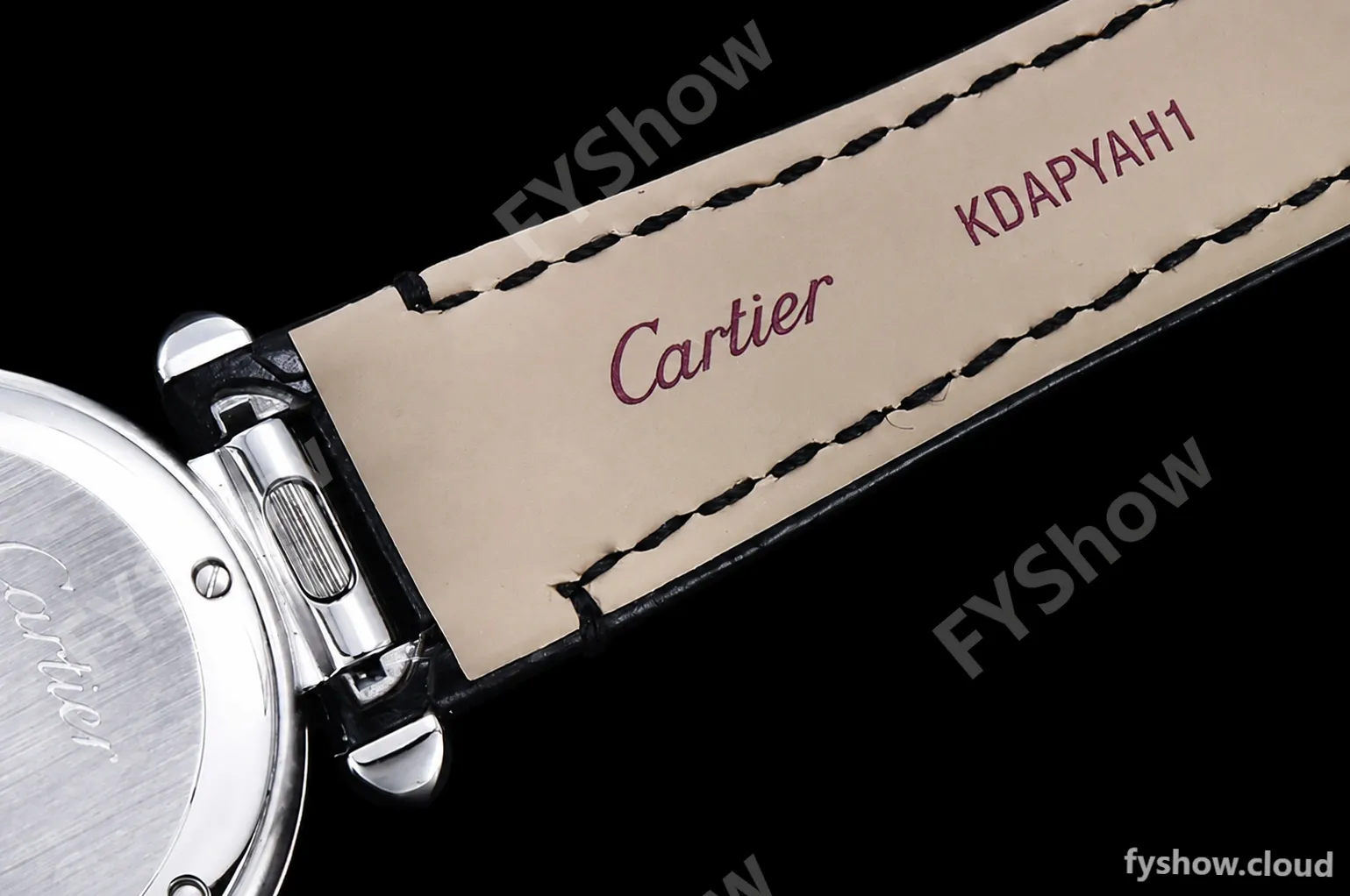 Cartier - Pasha Ladies Blk RG/SS/LE White/Num AF Qtz - Image 14