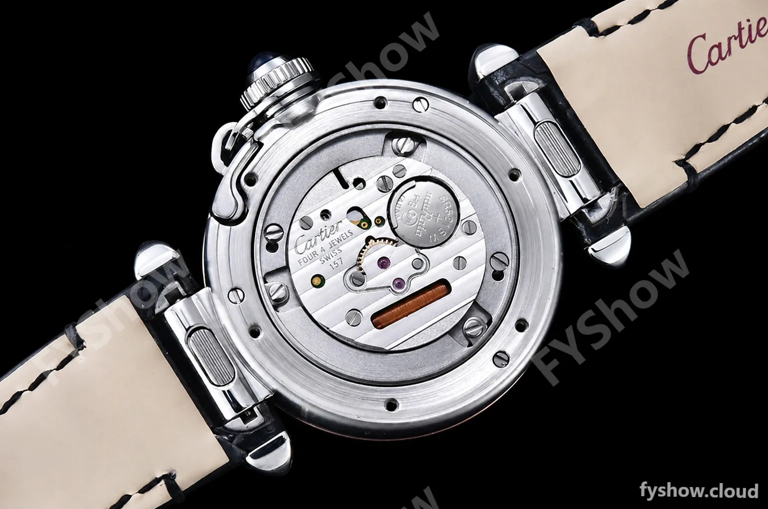 Cartier - Pasha Ladies Blk RG/SS/LE White/Num AF Qtz - Image 18