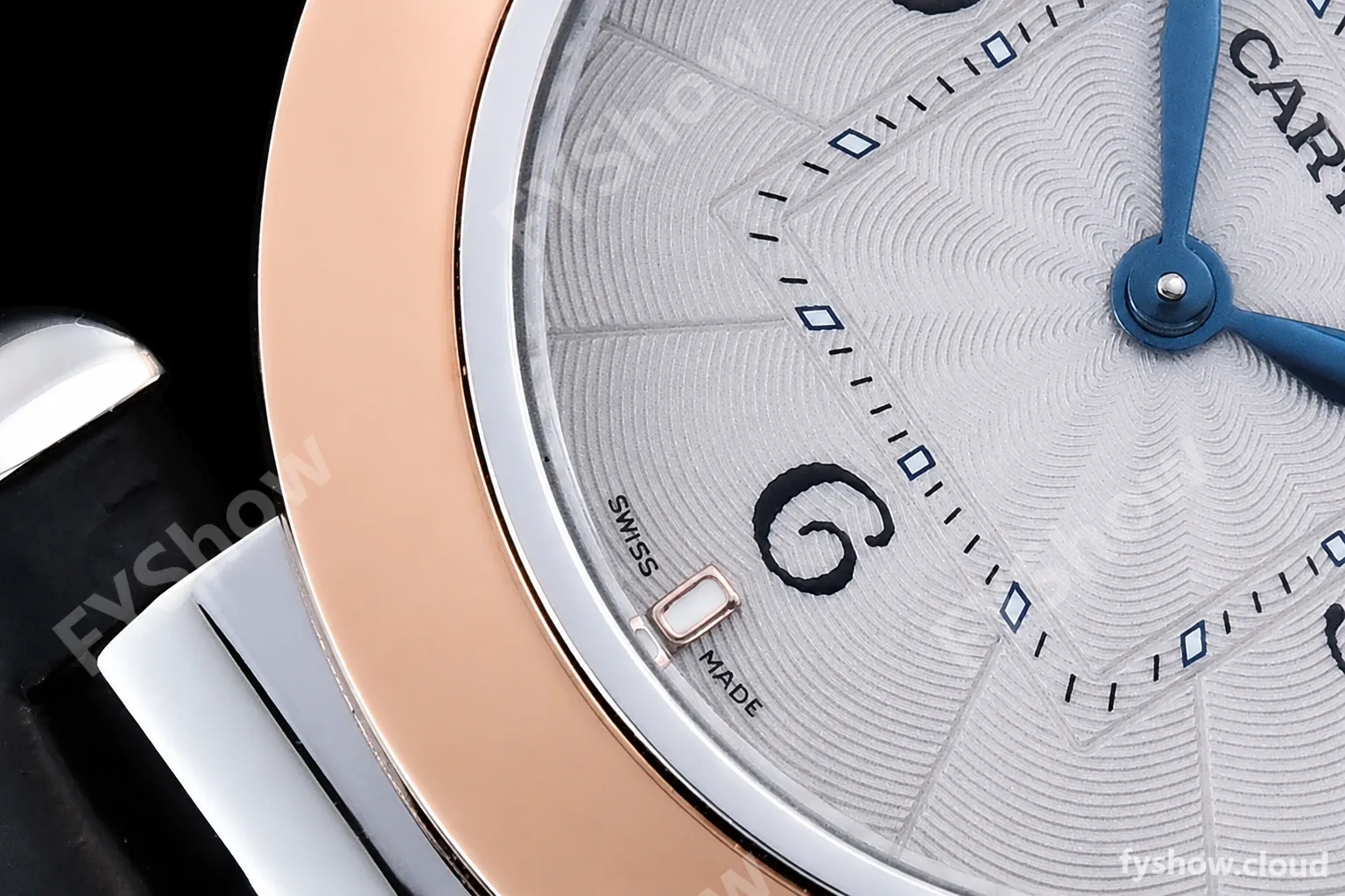 Cartier - Pasha Ladies Blk RG/SS/LE White/Num AF Qtz - Image 7