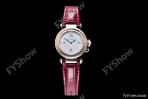 Cartier - Pasha Ladies Red RG/SS/LE White/Num AF Qtz