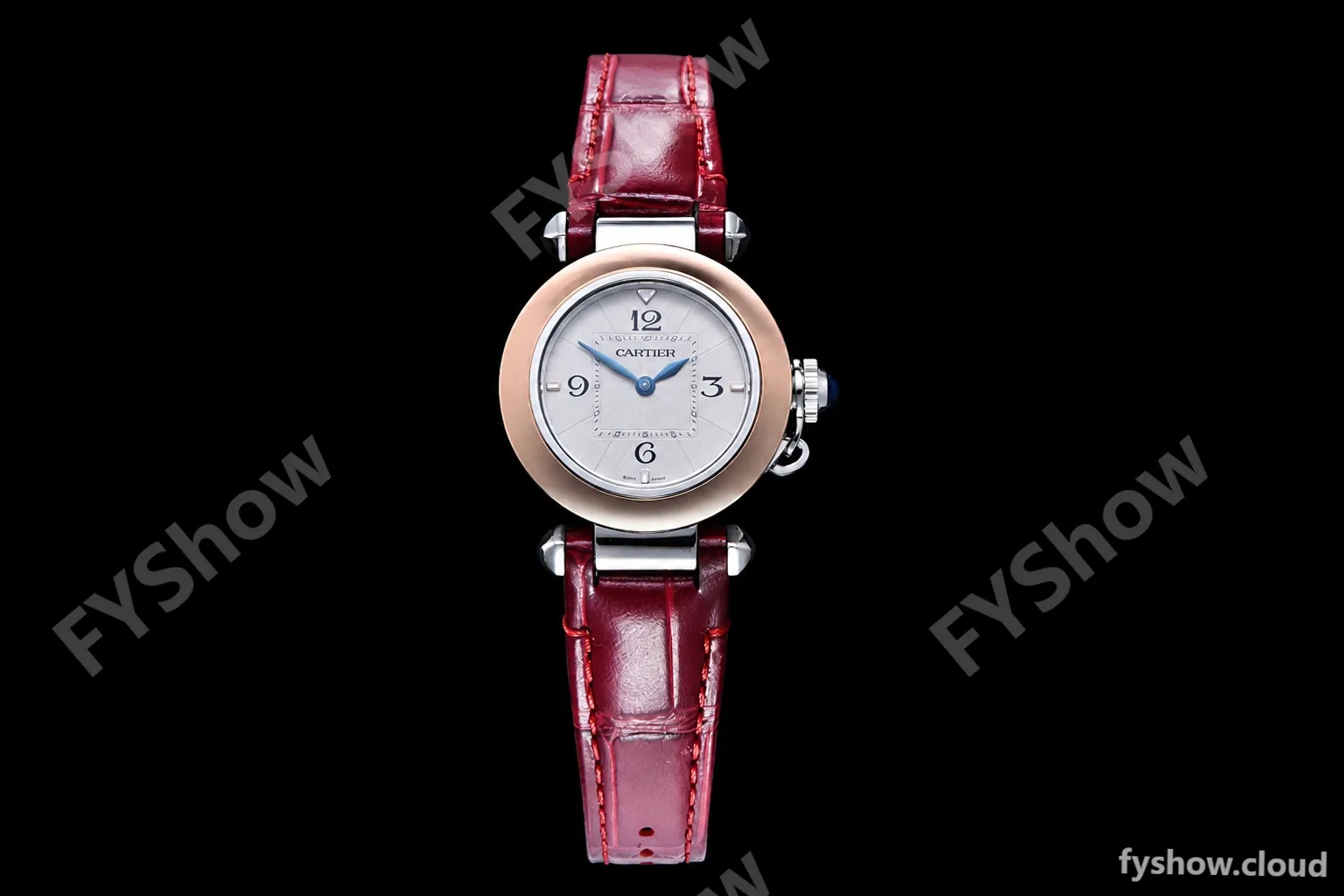 Cartier - Pasha Ladies Red RG/SS/LE White/Num AF Qtz