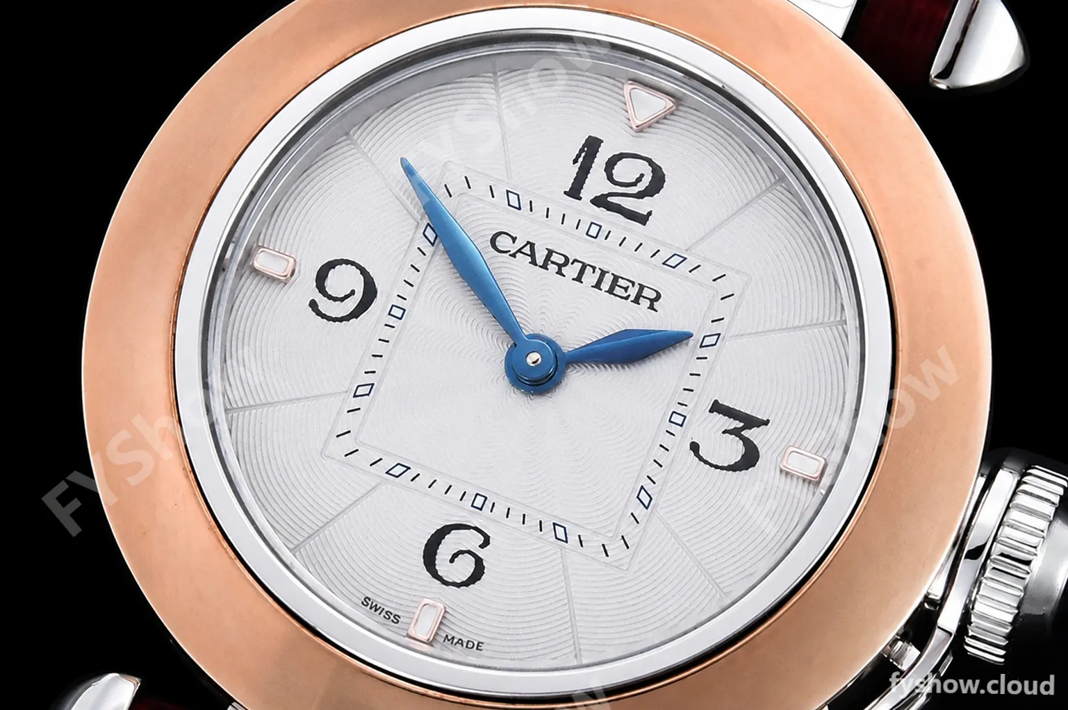 Cartier - Pasha Ladies Red RG/SS/LE White/Num AF Qtz - Image 5