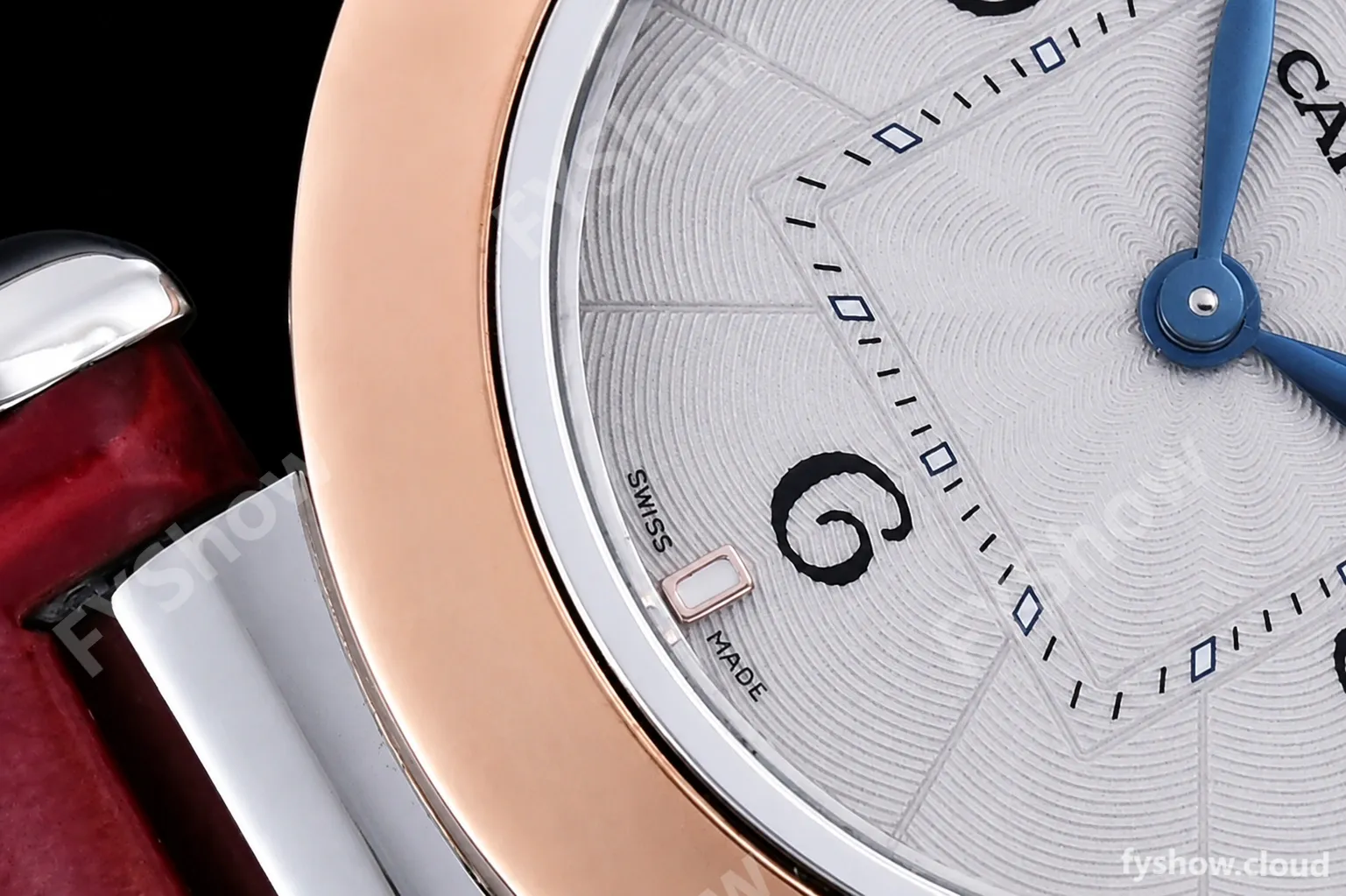 Cartier - Pasha Ladies Red RG/SS/LE White/Num AF Qtz - Image 7