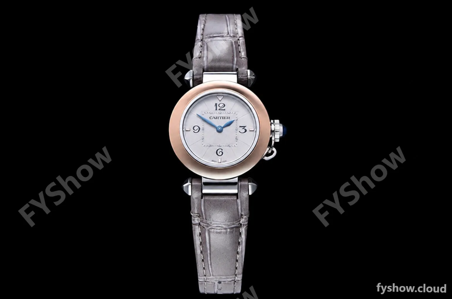 Cartier - Pasha Ladies Grey RG/SS/LE White/Num AF Qtz