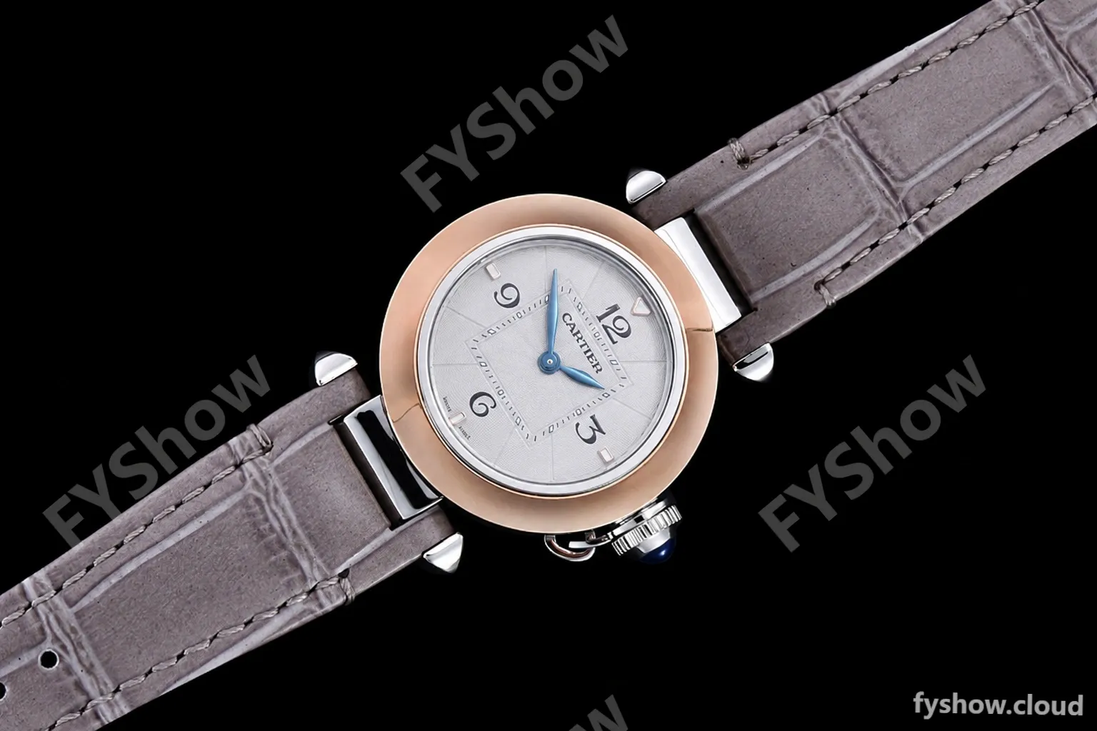 Cartier - Pasha Ladies Grey RG/SS/LE White/Num AF Qtz - Image 3