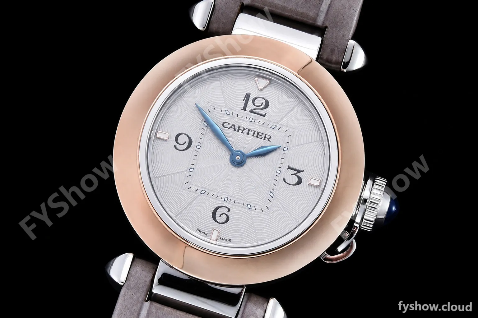 Cartier - Pasha Ladies Grey RG/SS/LE White/Num AF Qtz - Image 4
