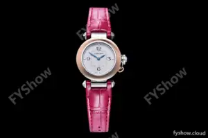 Cartier - Pasha Ladies Pink RG/SS/LE White/Num AF Qtz