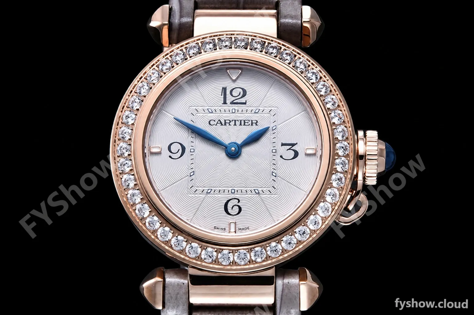 Cartier - Pasha Ladies Dia Grey RG/LE White/Num AF Qtz - Image 2